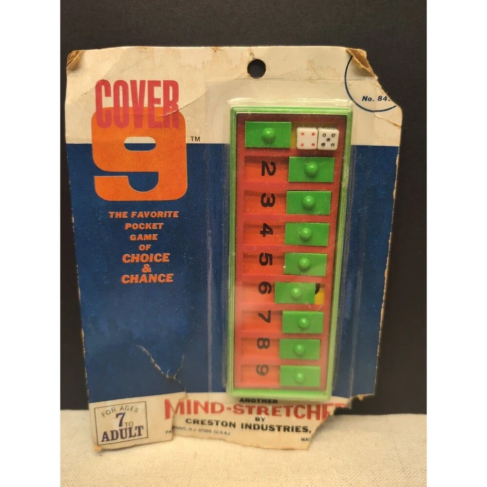 Cover 9 Pocket Travel Game of Chance Complete Sealed New c1970s Vintage RARE
